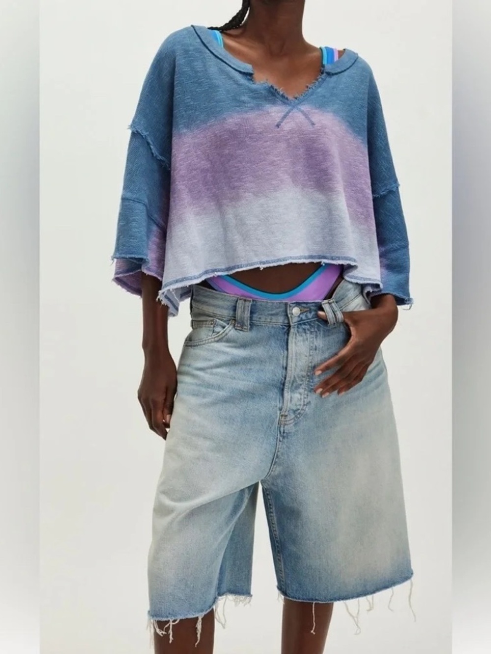 NEW FREE PEOPLE AFTER MIDNIGHT WASHED TEE TOP, MEDIUM